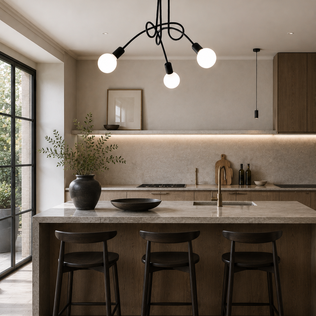 LED Chandelier - Modern 3-Light Living Room Ceiling Light