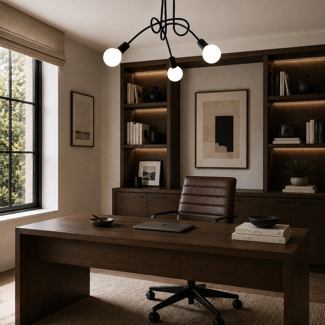 LED Chandelier - Modern 3-Light Living Room Ceiling Light