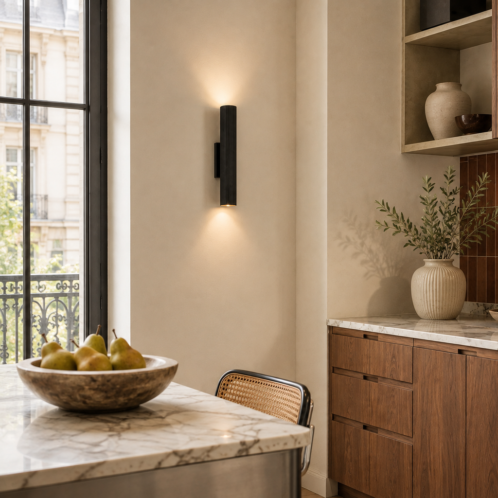 Nordic minimalist black wall light - kitchen 2