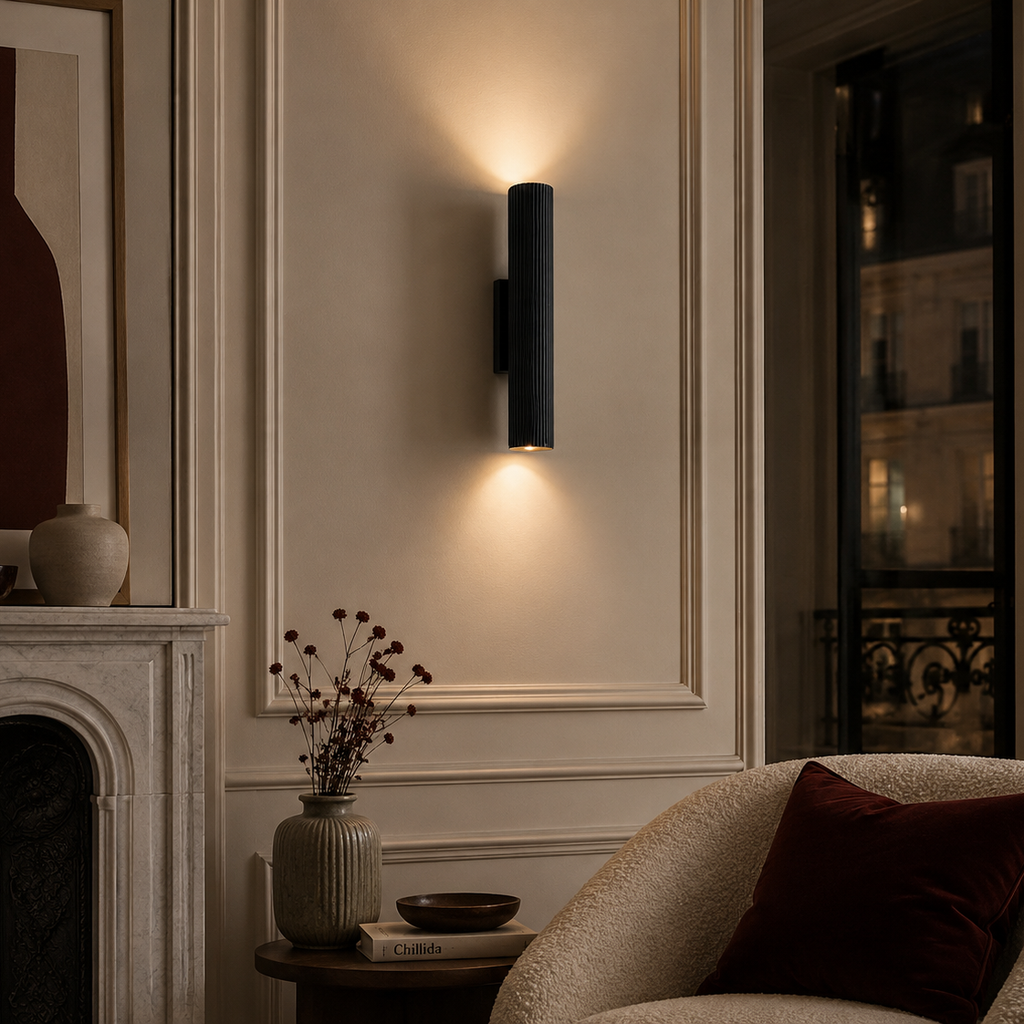 Nordic minimalist black wall light - living room