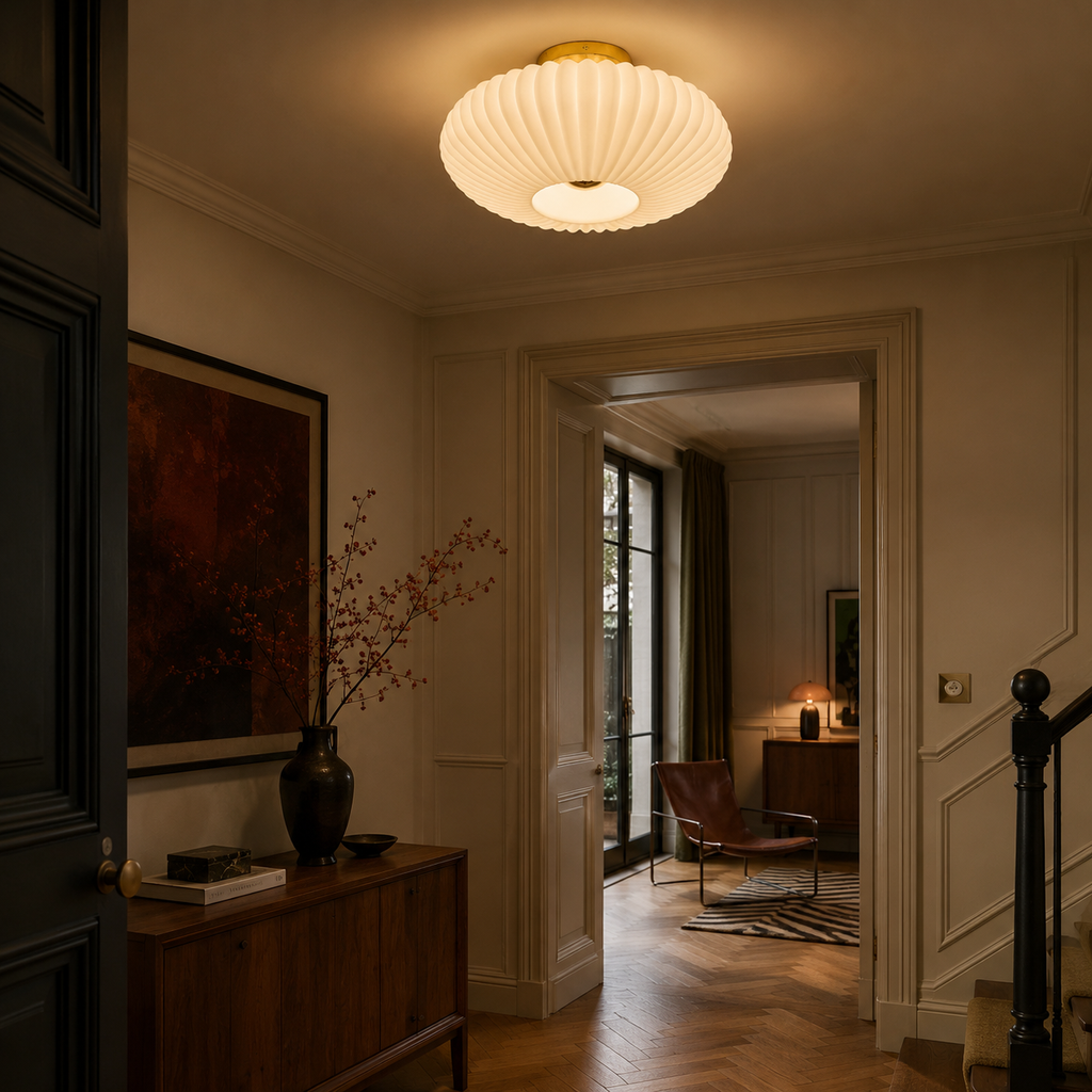 Nordic glass ceiling light - hallway