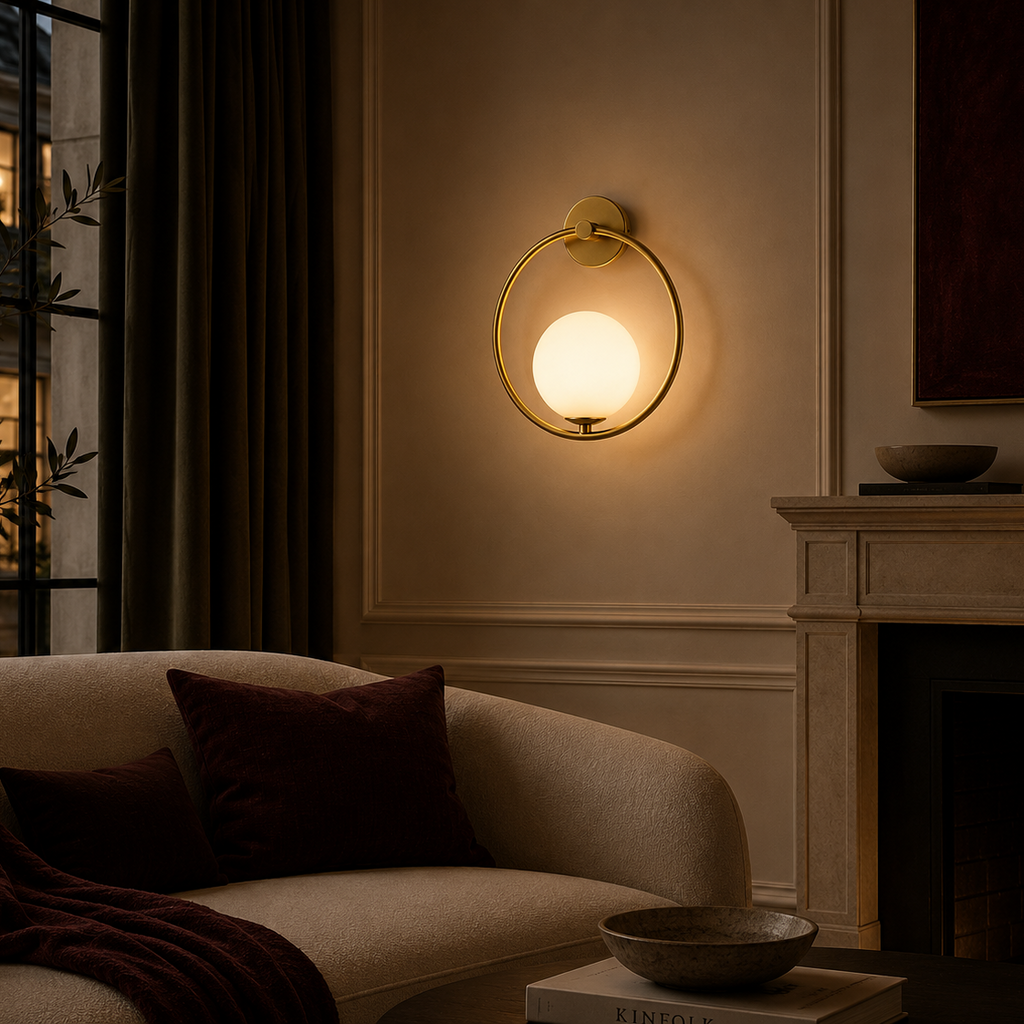 Nordic black & gold LED wall light - living room 2