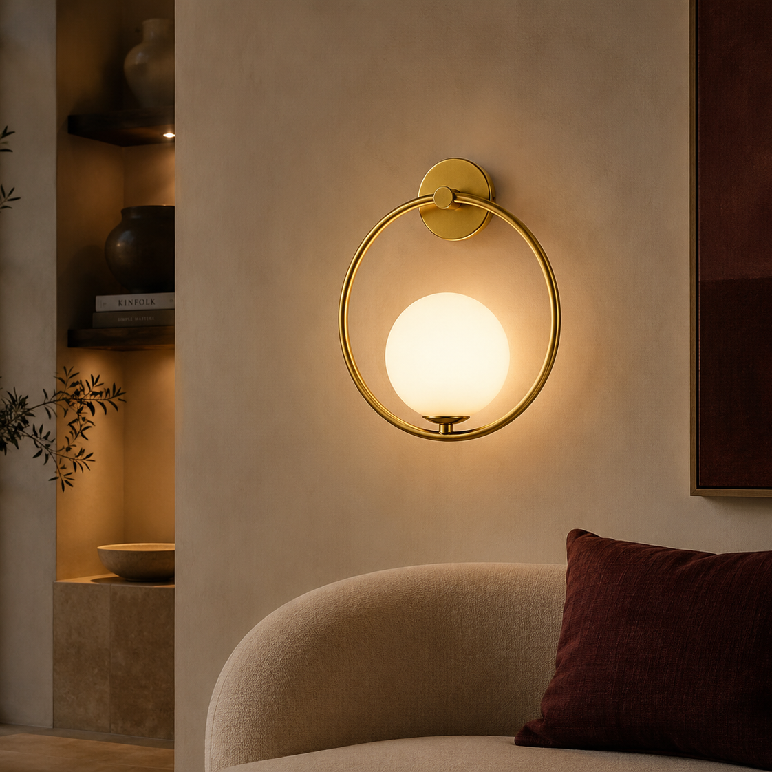Nordic black & gold LED wall light - living room 3