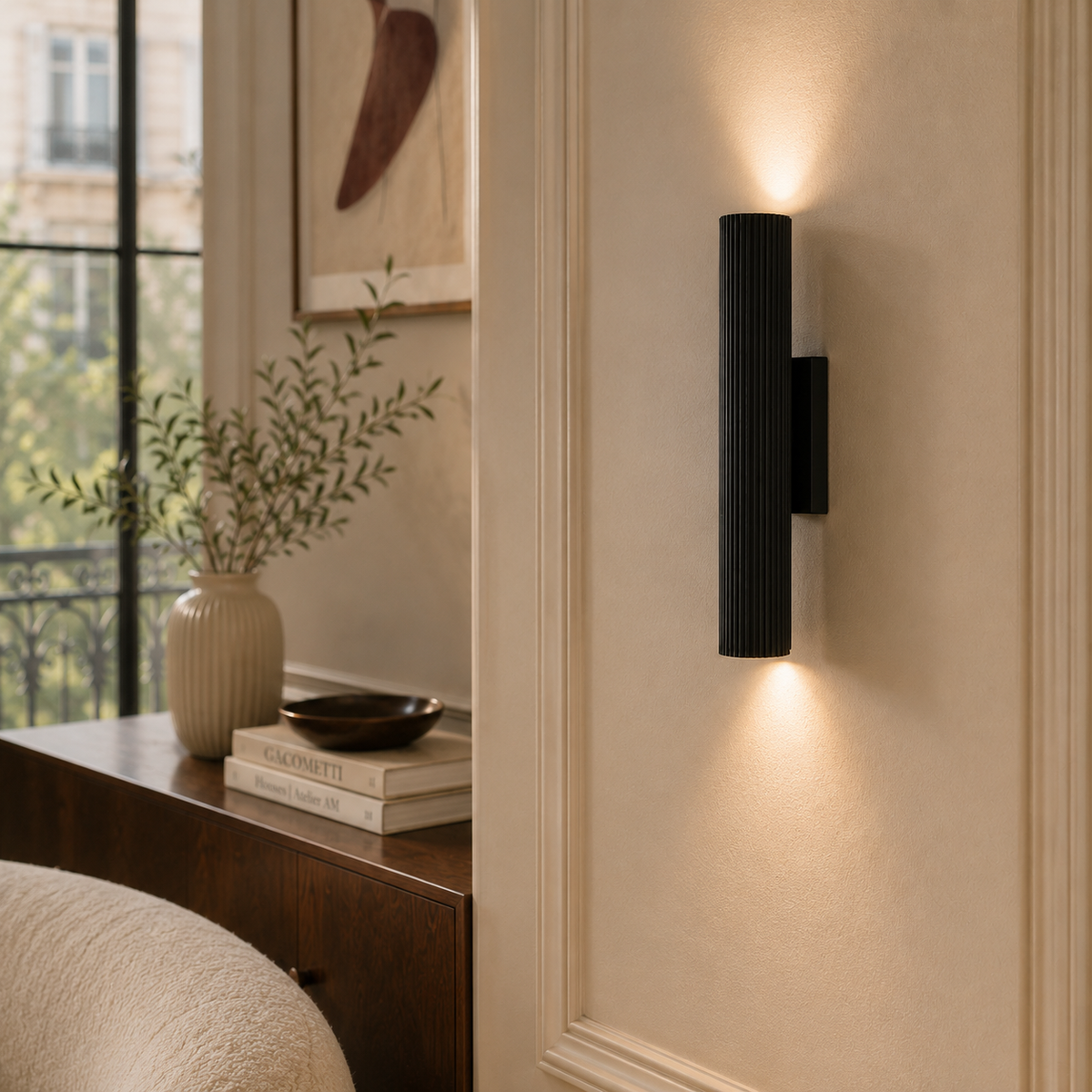 Nordic black wall light - entryway