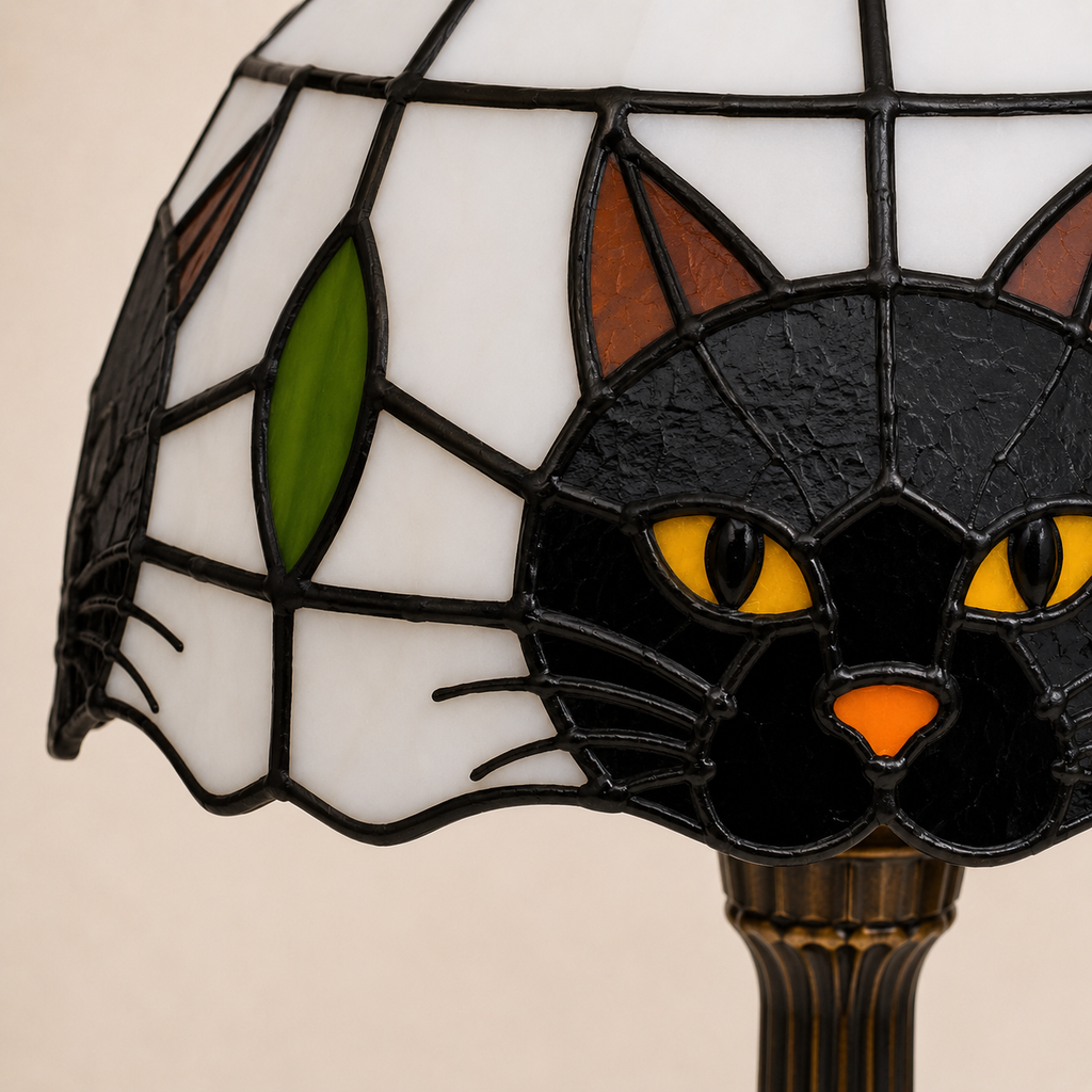 Black Cat Table Lamp - Novelty Nursery Bedside Lamp