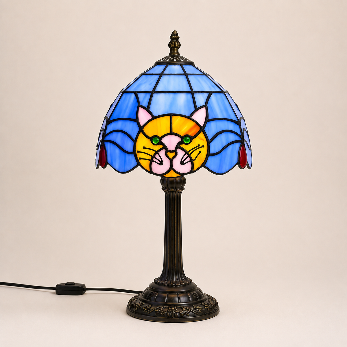 Black Cat Table Lamp - Novelty Nursery Bedside Lamp