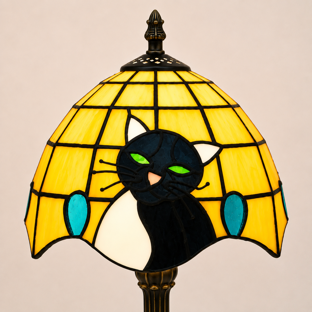 Black Cat Table Lamp - Novelty Nursery Bedside Lamp