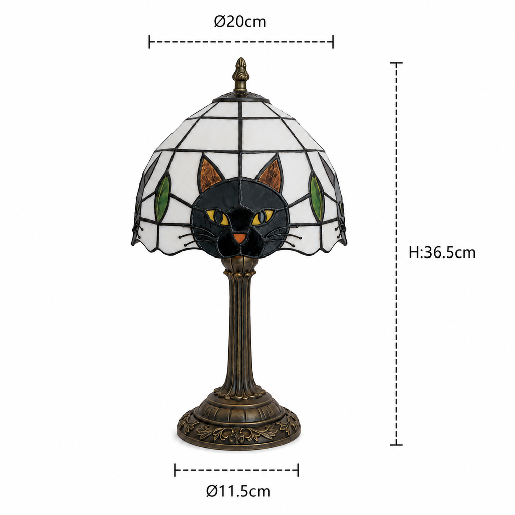 Black Cat Table Lamp - Novelty Nursery Bedside Lamp