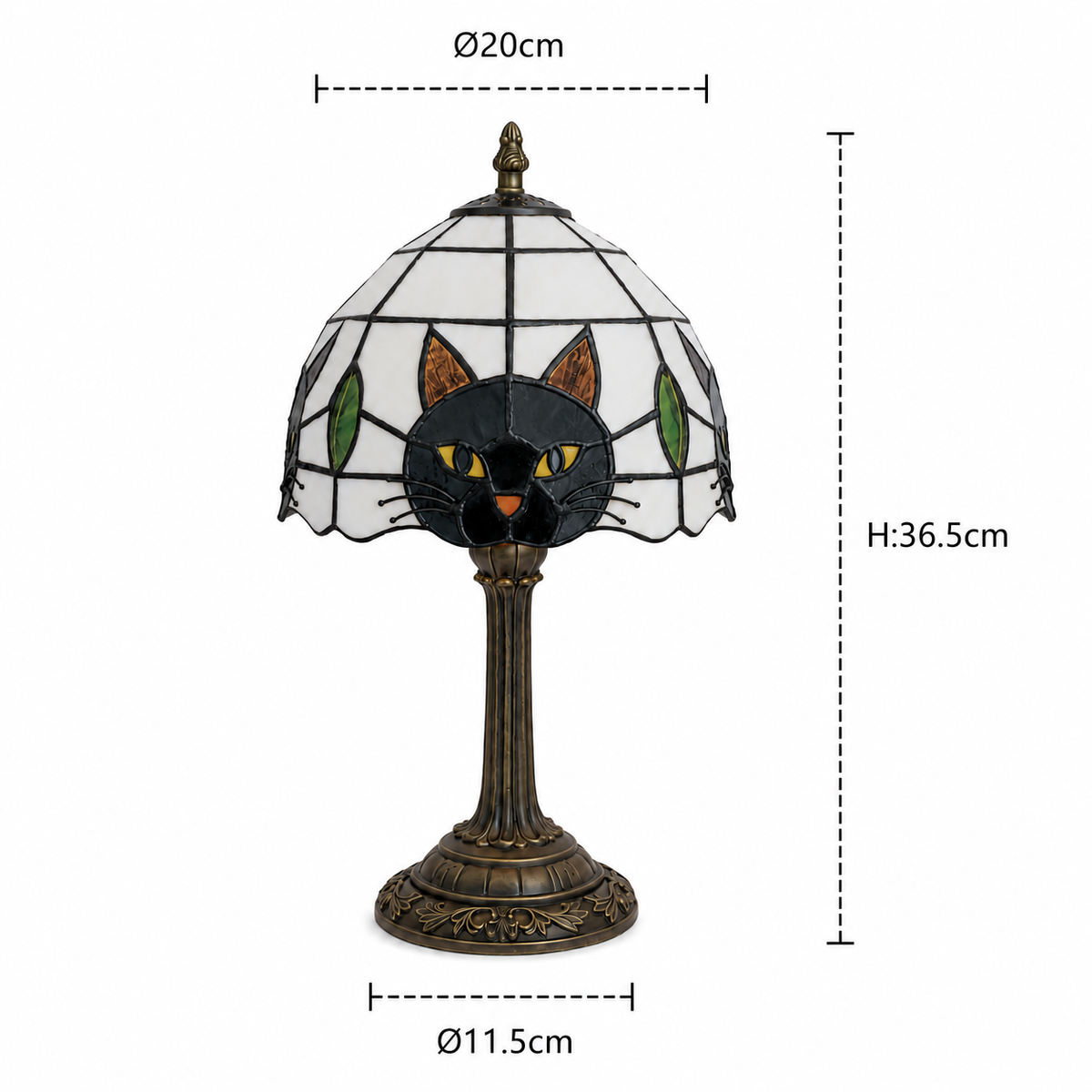Black Cat Table Lamp - Novelty Nursery Bedside Lamp