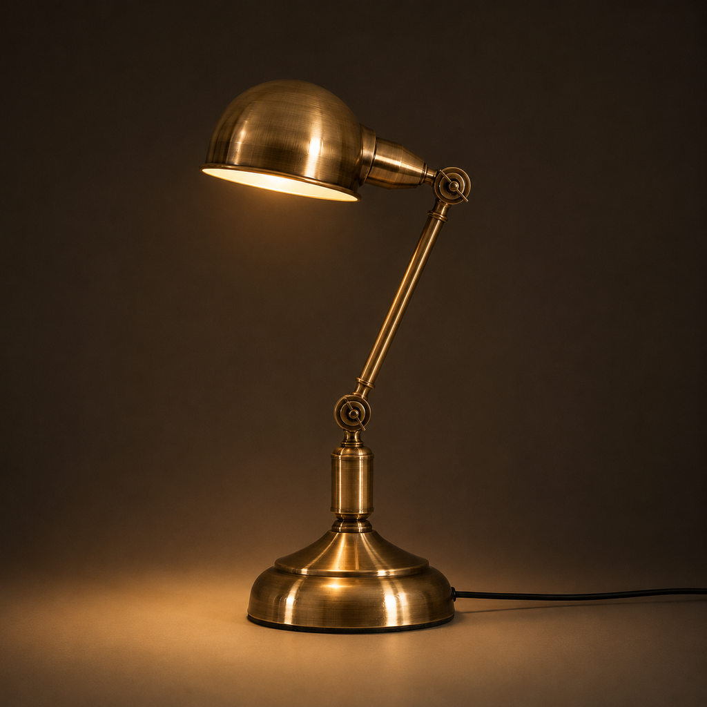 Brass Table Lamp - Retro Eye-Care Desk and Bedside Lamp