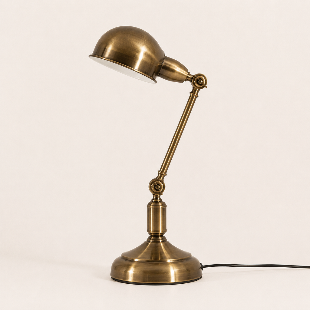 Brass Table Lamp - Retro Eye-Care Desk and Bedside Lamp