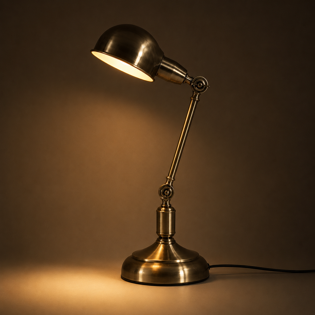 Brass Table Lamp - Retro Eye-Care Desk and Bedside Lamp