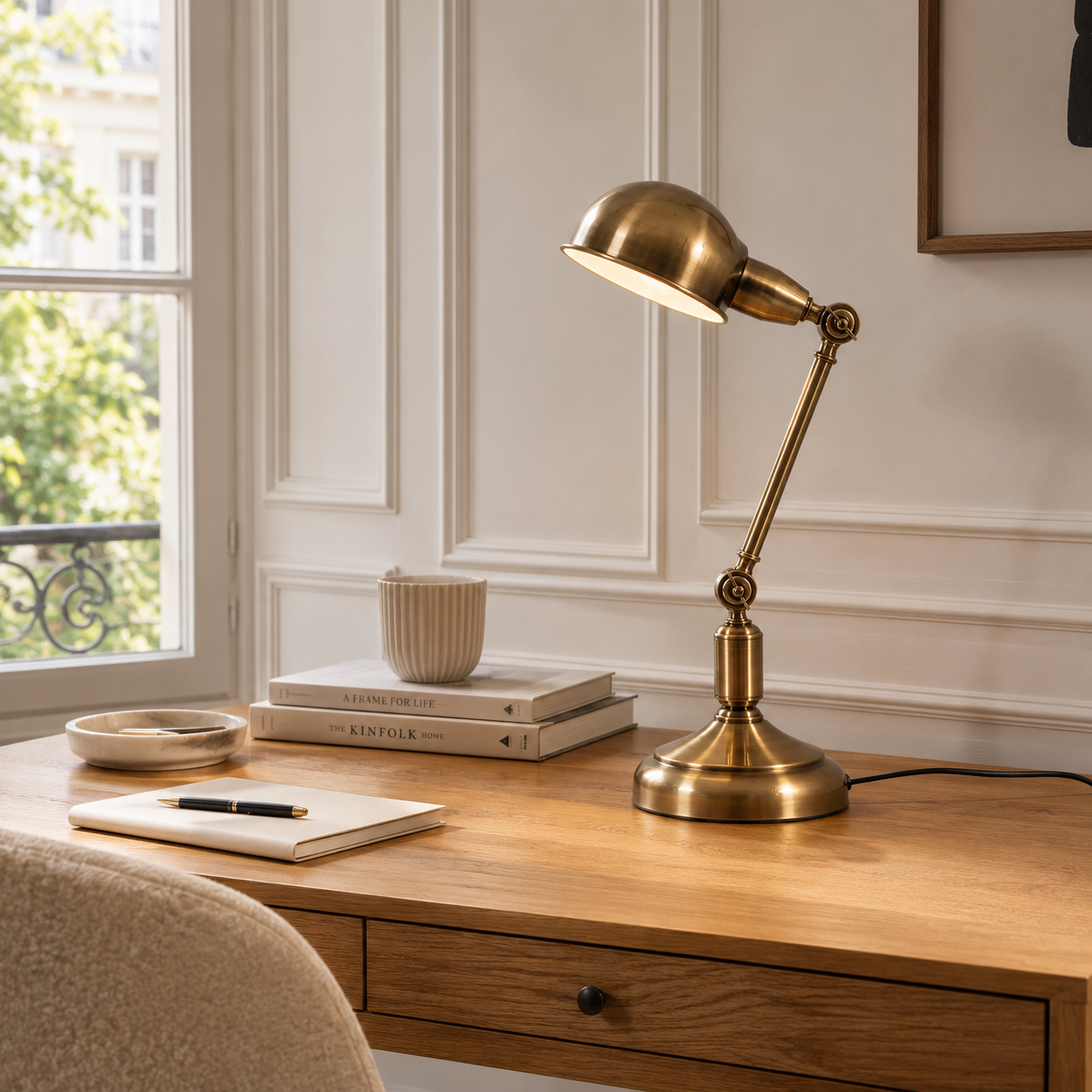 Brass Table Lamp - Retro Eye-Care Desk and Bedside Lamp
