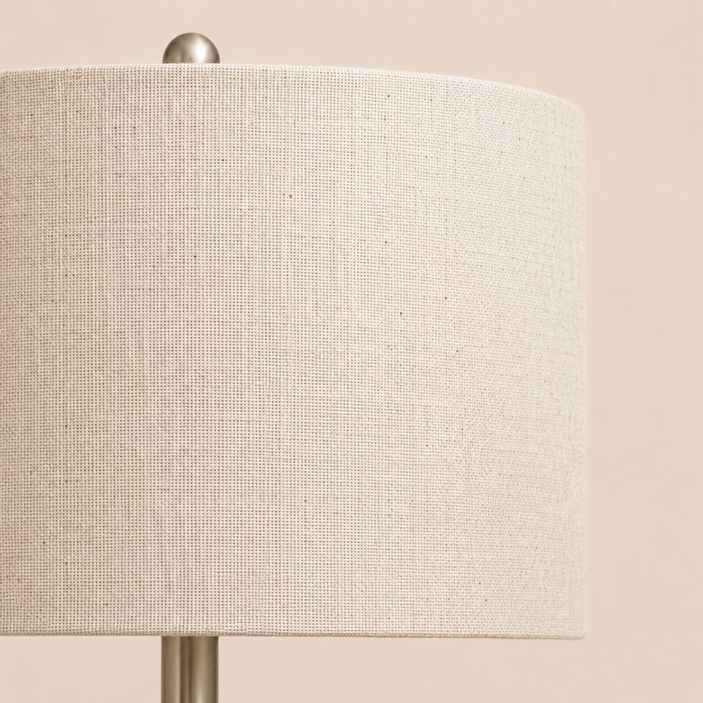Set of 2 Ceramic Table Lamp - White Minimalist Bedside Lamp