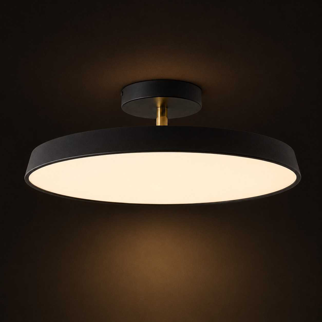 Circular LED Chandelier - Minimalist Ring Ceiling Light - 23 cm