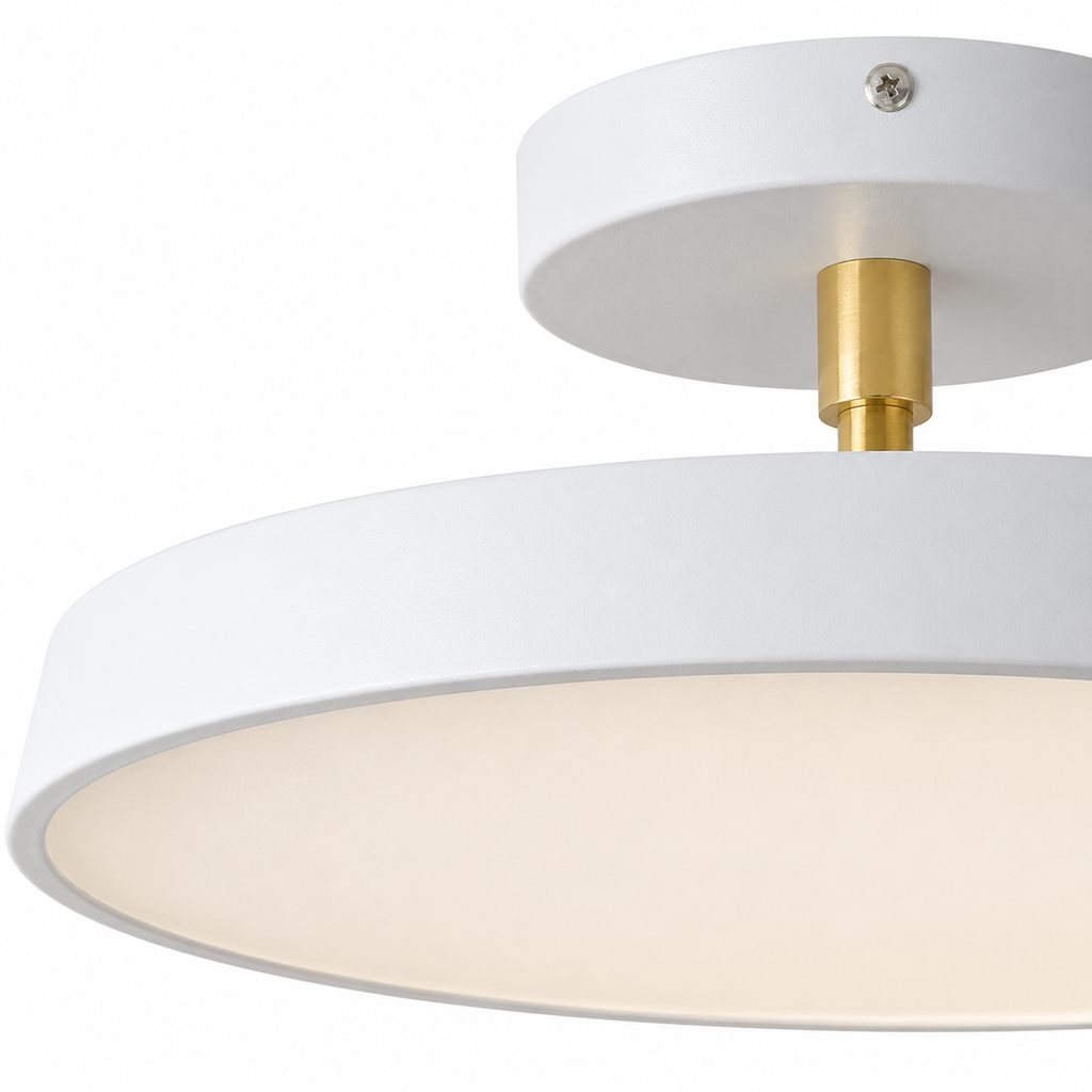 Circular LED Chandelier - Minimalist Ring Ceiling Light - 23 cm