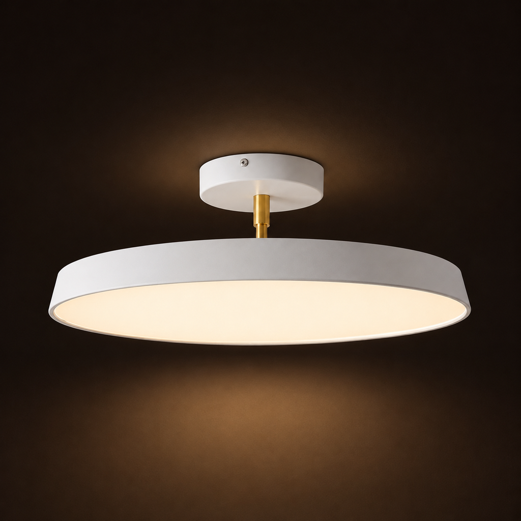 Circular LED Chandelier - Minimalist Ring Ceiling Light - 23 cm