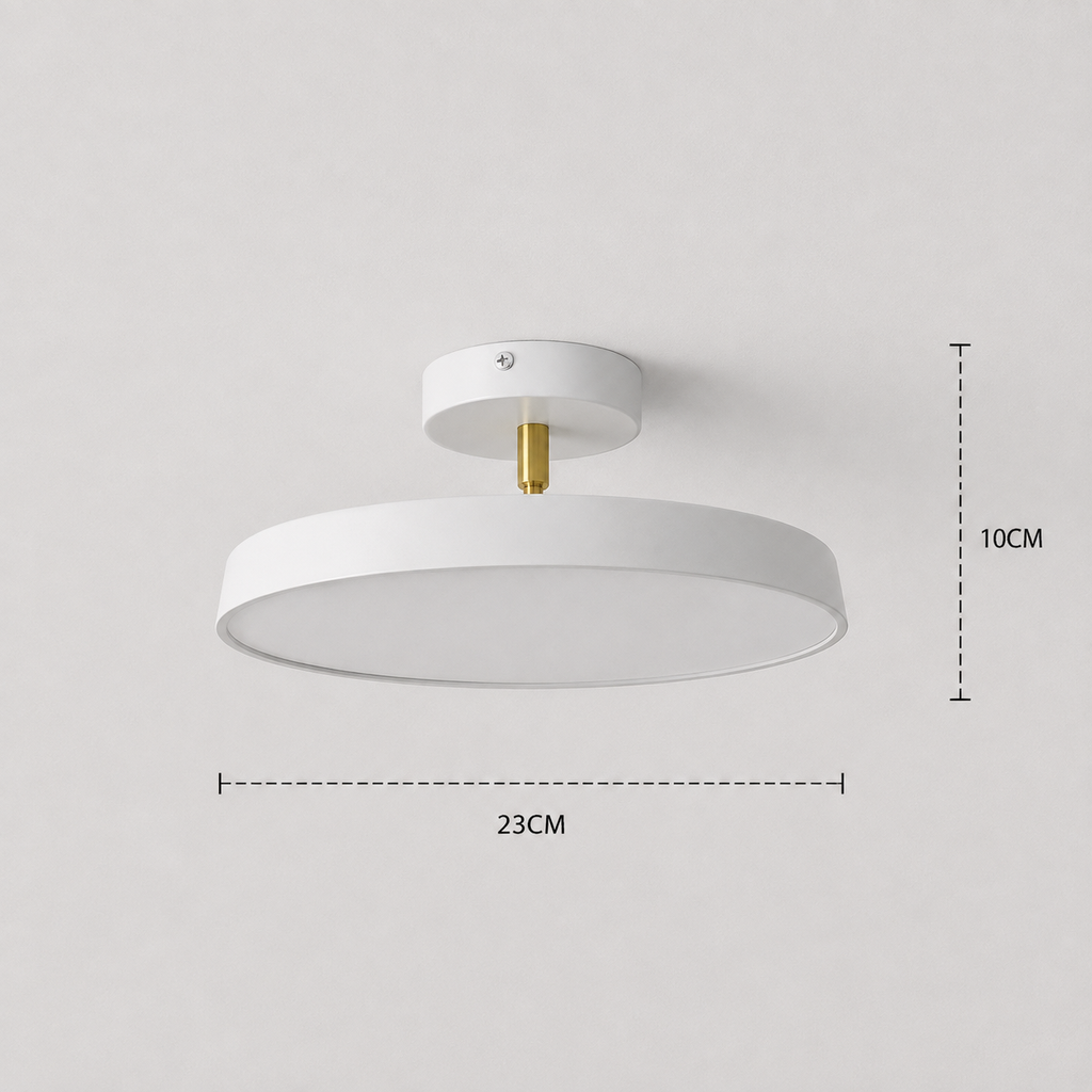 Circular LED Chandelier - Minimalist Ring Ceiling Light - 23 cm