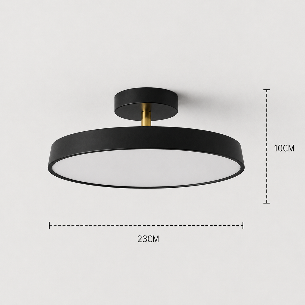 Circular LED Chandelier - Minimalist Ring Ceiling Light - 23 cm