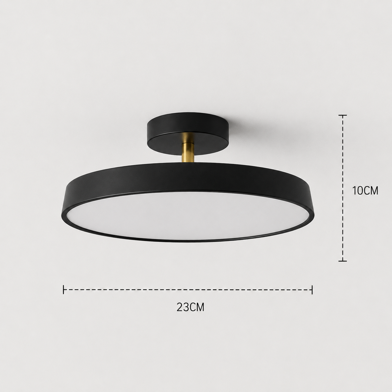 Circular LED Chandelier - Minimalist Ring Ceiling Light - 23 cm