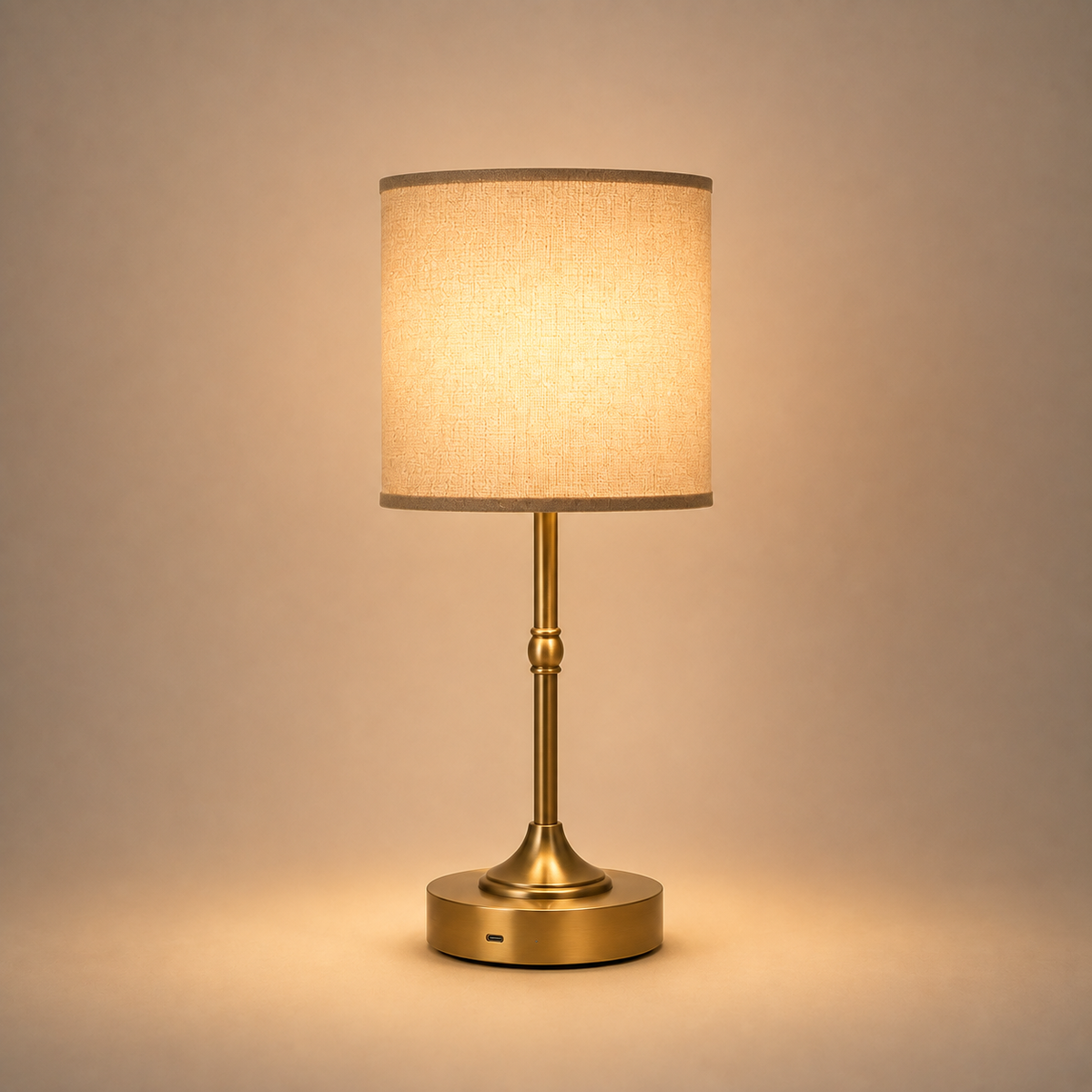 Cordless Table Lamp - Rechargeable Dimmable Fabric Touch Lamp