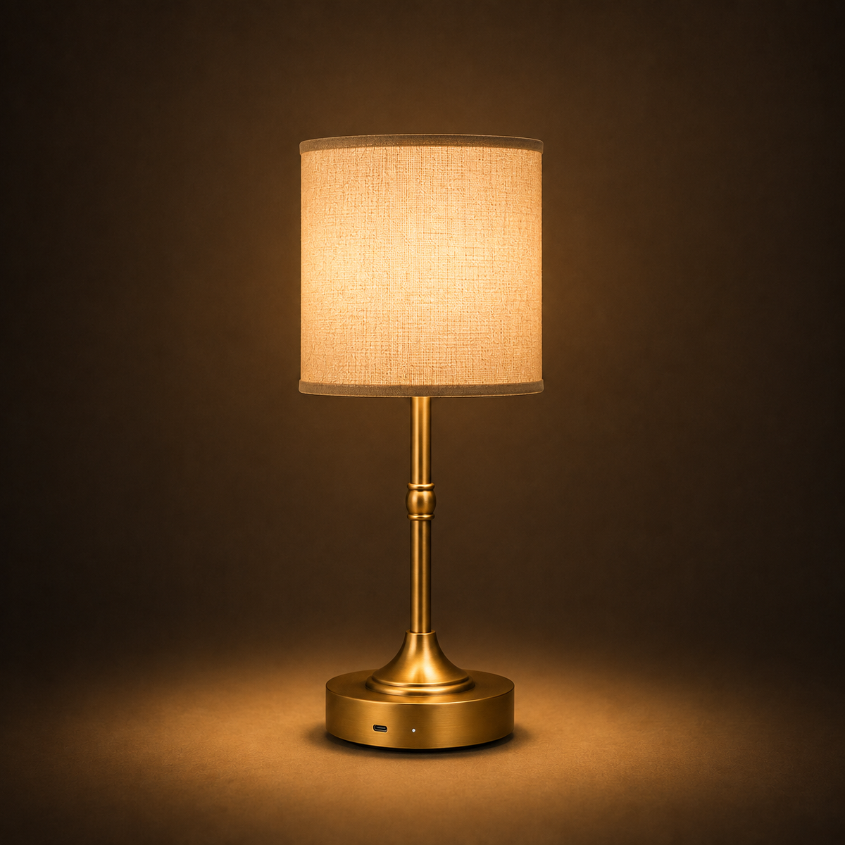 Cordless Table Lamp - Rechargeable Dimmable Fabric Touch Lamp