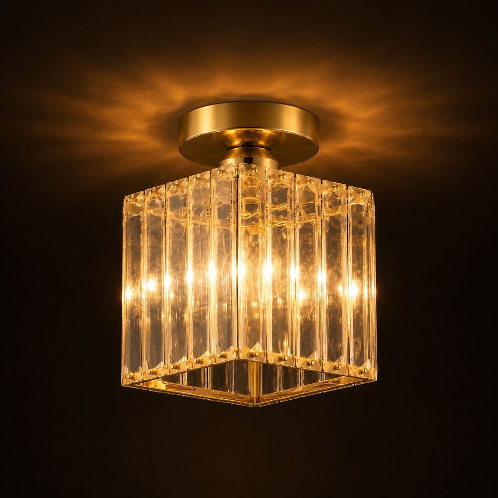 Crystal Ceiling Light - Corridor Flush Light