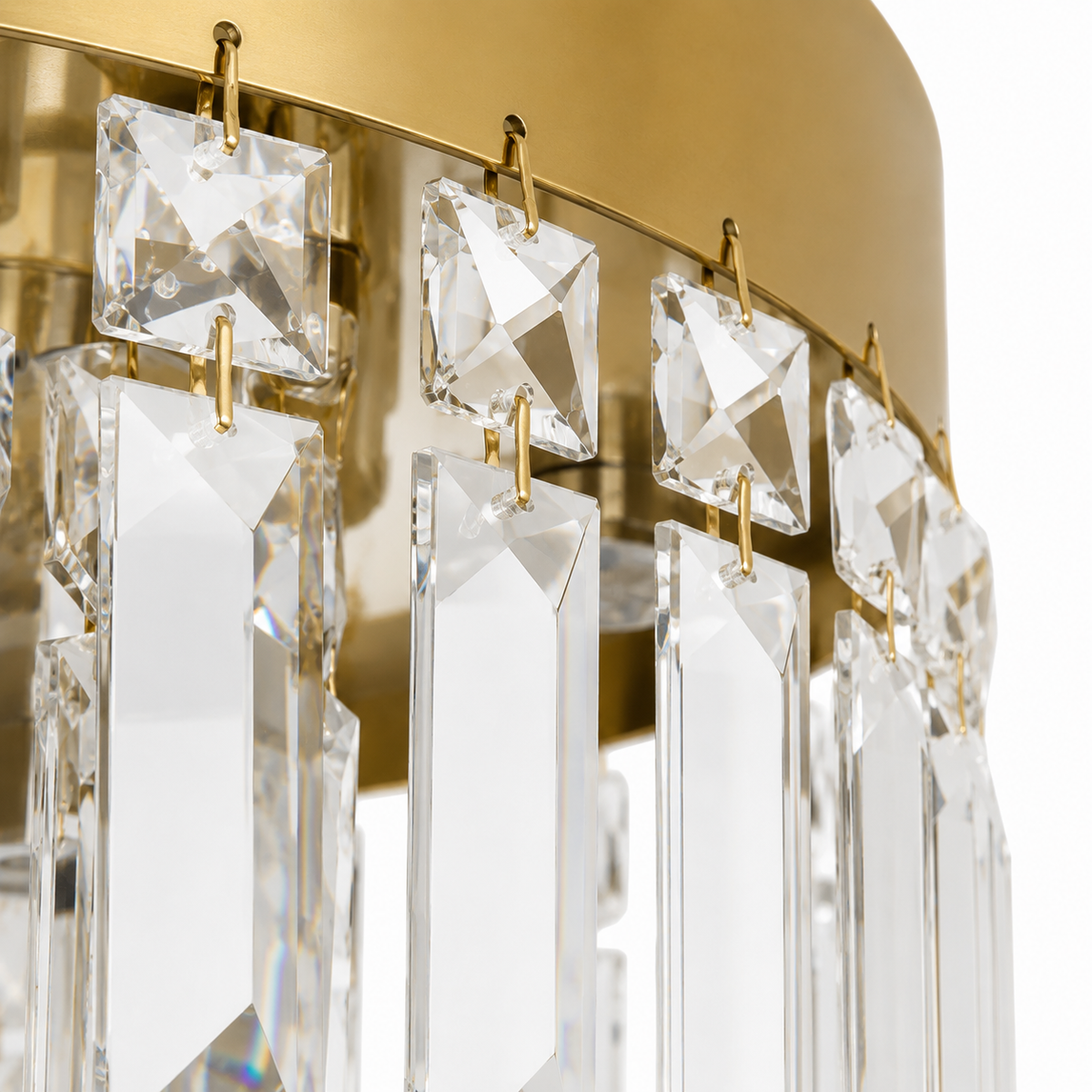 Crystal Chandelier - Luxury Flush Ceiling Light
