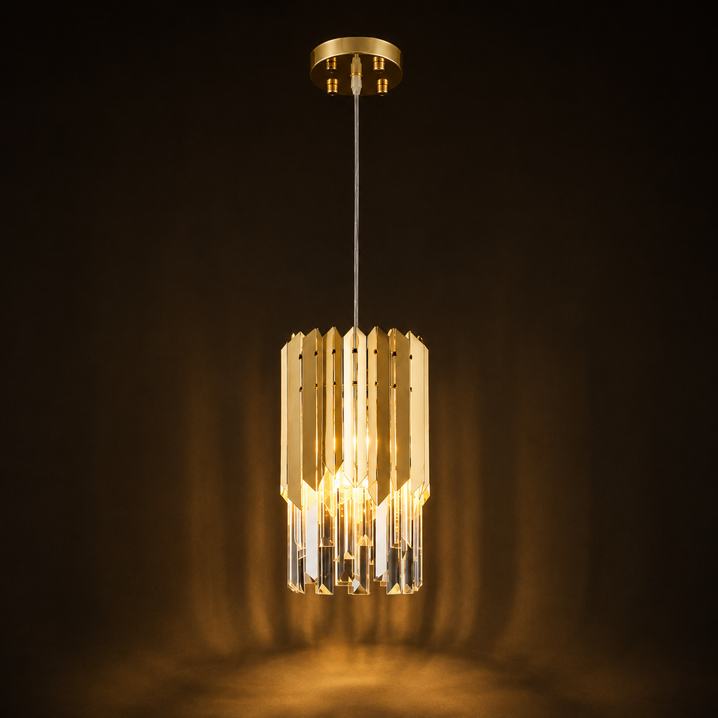 Round Crystal Chandelier - Small Dining Room Light