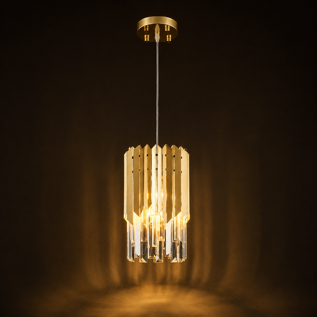 Round Crystal Chandelier - Small Dining Room Light