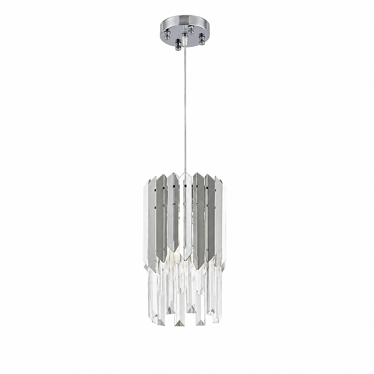 Round Crystal Chandelier - Small Dining Room Light