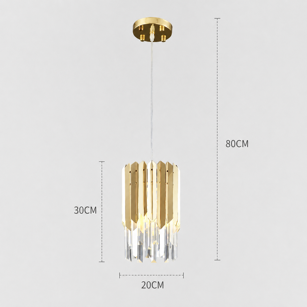 Round Crystal Chandelier - Small Dining Room Light