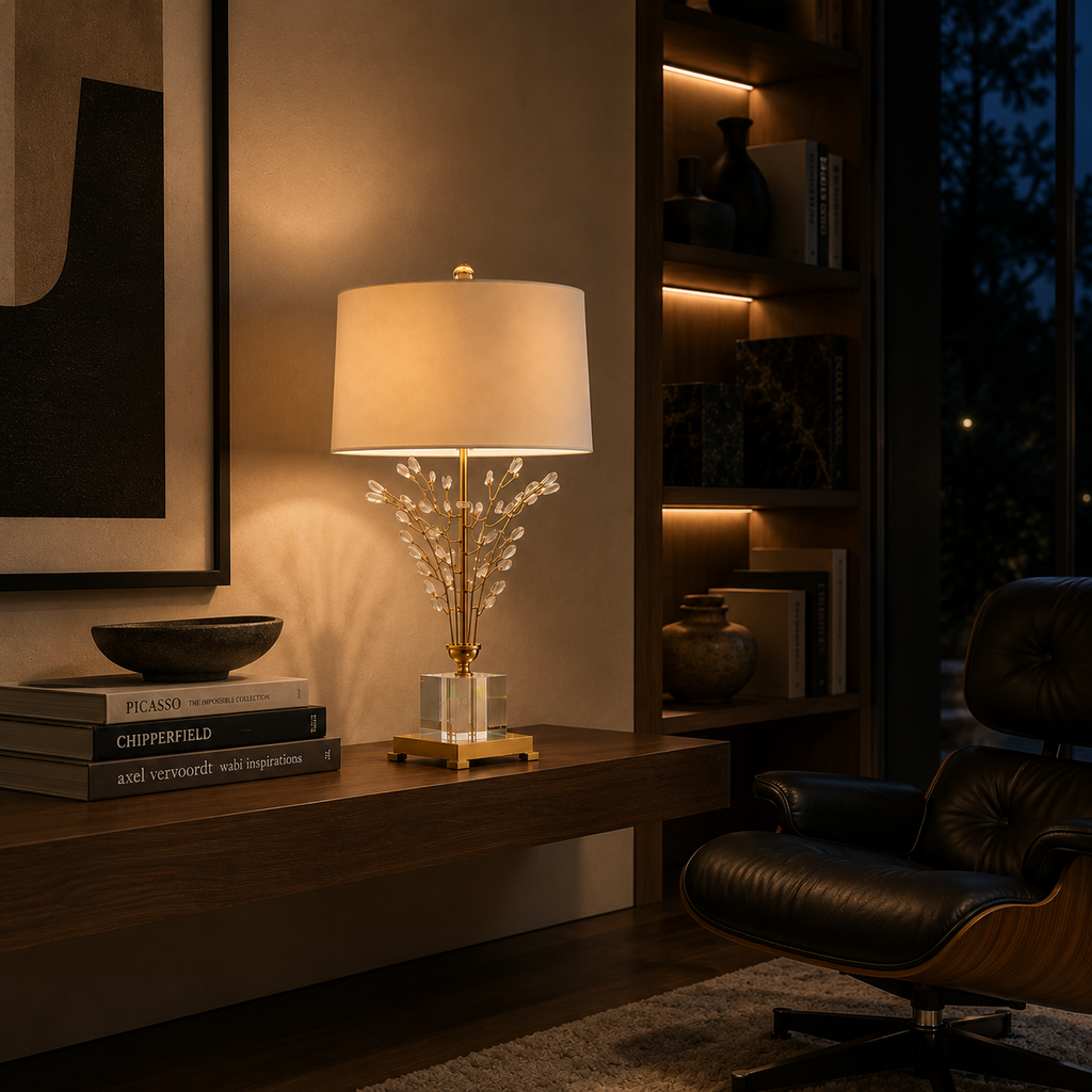 Crystal Table Lamp - Nordic Luxury Tree Living Room Lamp
