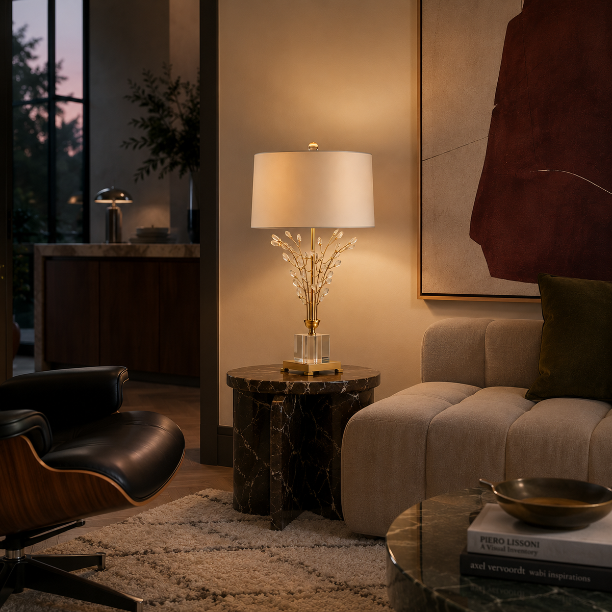 Crystal Table Lamp - Nordic Luxury Tree Living Room Lamp