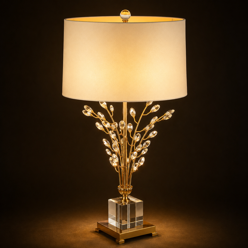 Crystal Table Lamp - Nordic Luxury Tree Living Room Lamp