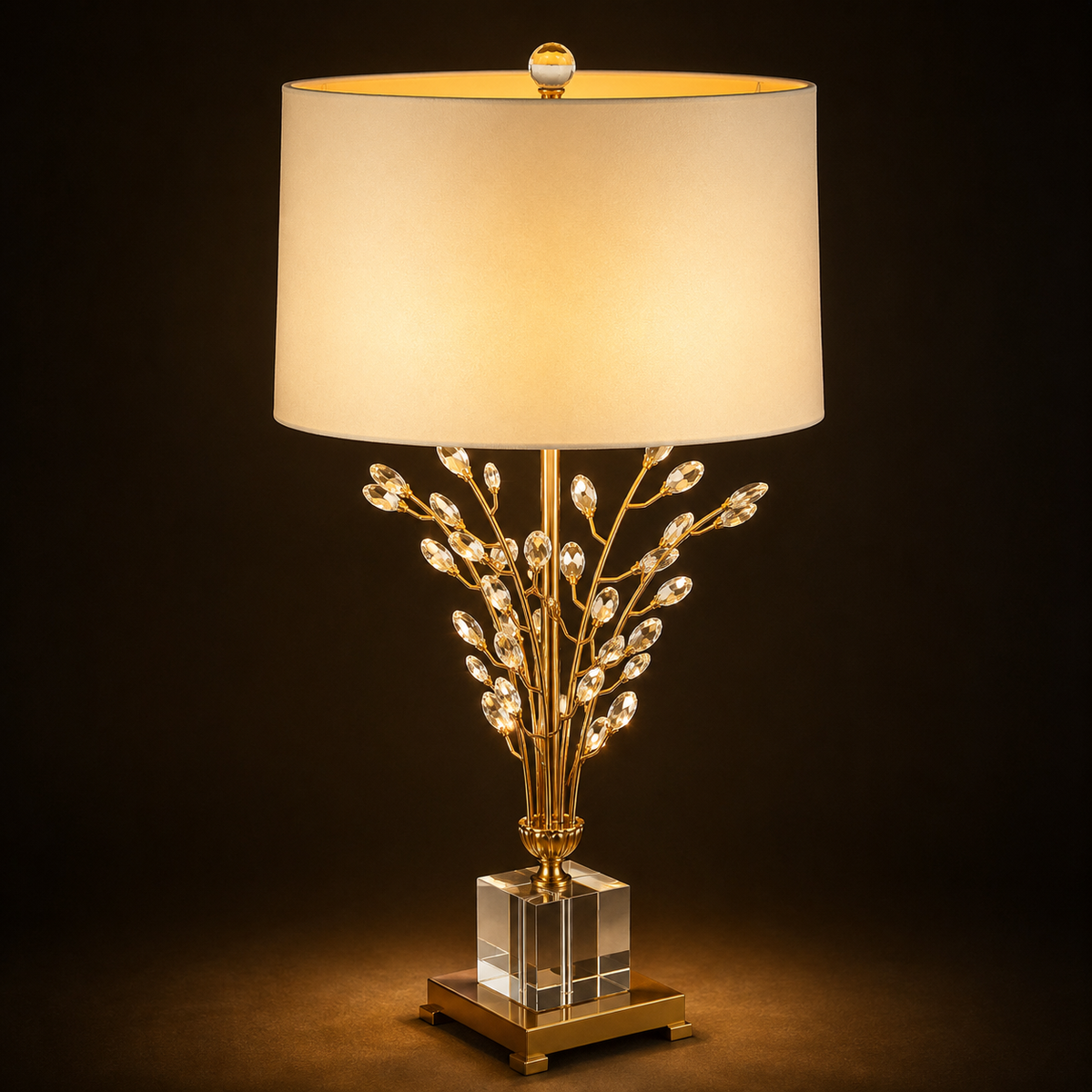Crystal Table Lamp - Nordic Luxury Tree Living Room Lamp