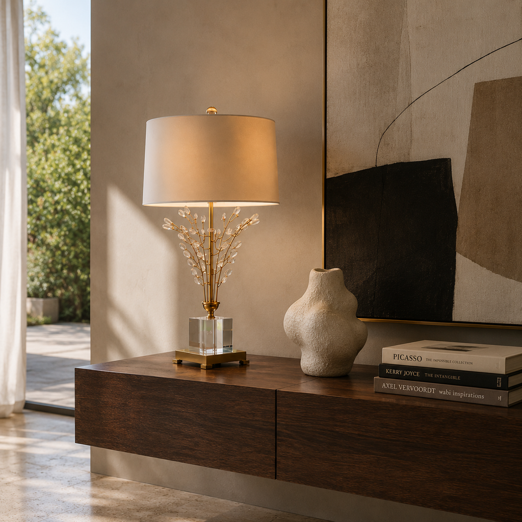 Crystal Table Lamp - Nordic Luxury Tree Living Room Lamp