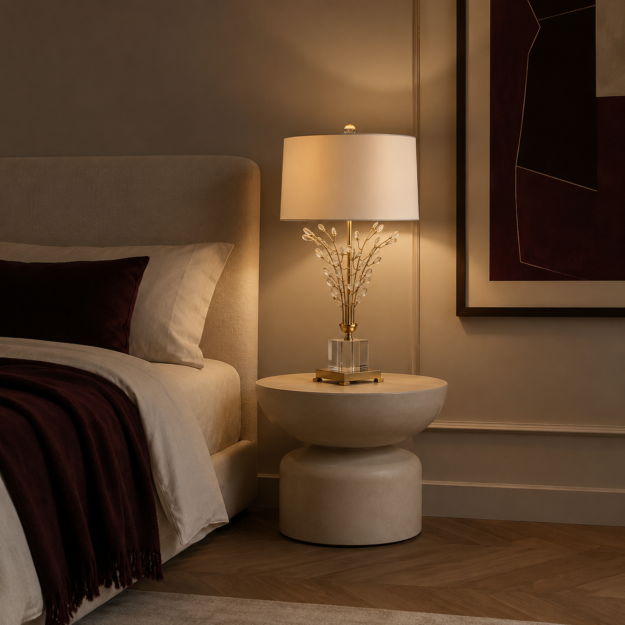 Crystal Table Lamp - Nordic Luxury Tree Living Room Lamp
