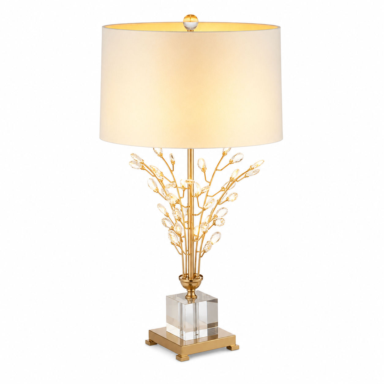 Crystal Table Lamp - Nordic Luxury Tree Living Room Lamp