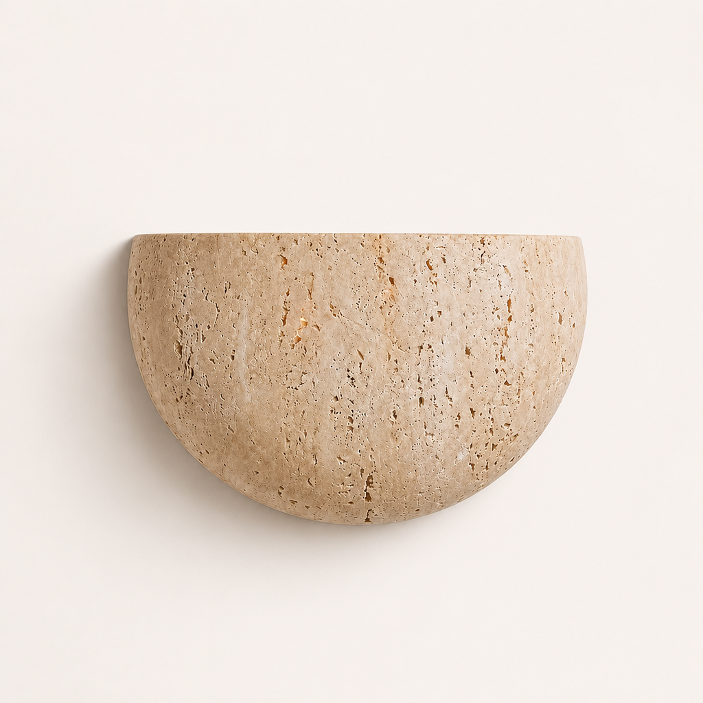 Stone Wall Light - Half-Circle LED Living Room Sconce