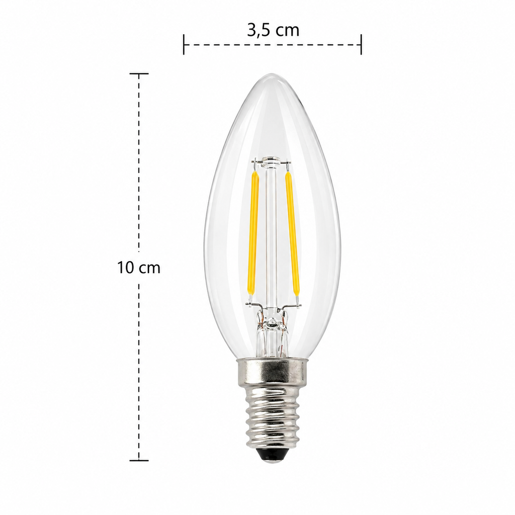 E14 Candle Bulb - Vintage LED Filament