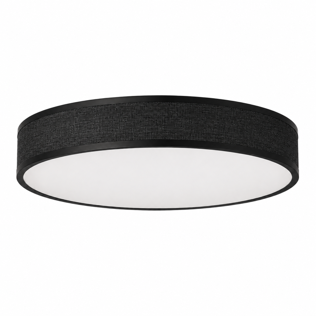 Fabric Ceiling Light - Round Drum Shade - 30cm