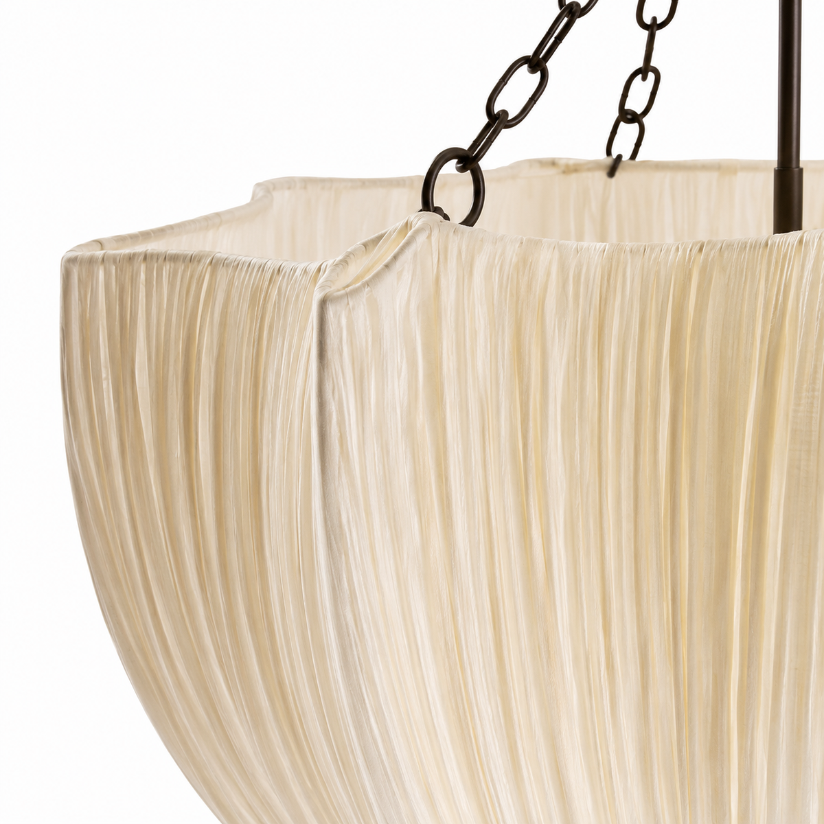 Fabric Chandelier - Retro Iron Chain Japanese Ceiling Light
