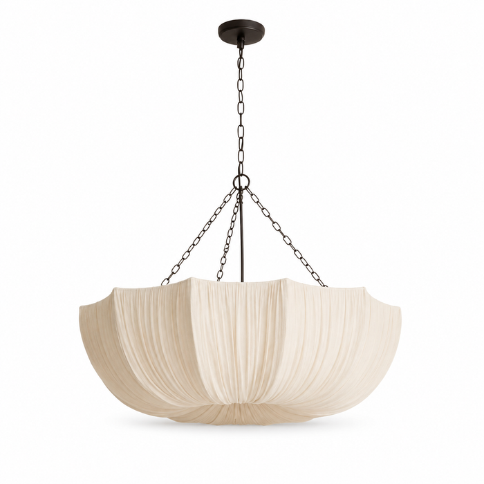 Fabric Chandelier - Retro Iron Chain Japanese Ceiling Light