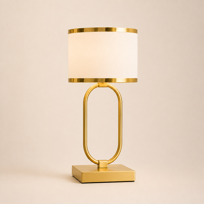 Fabric Table Lamp - Modern Bedside and Living Room Lamp
