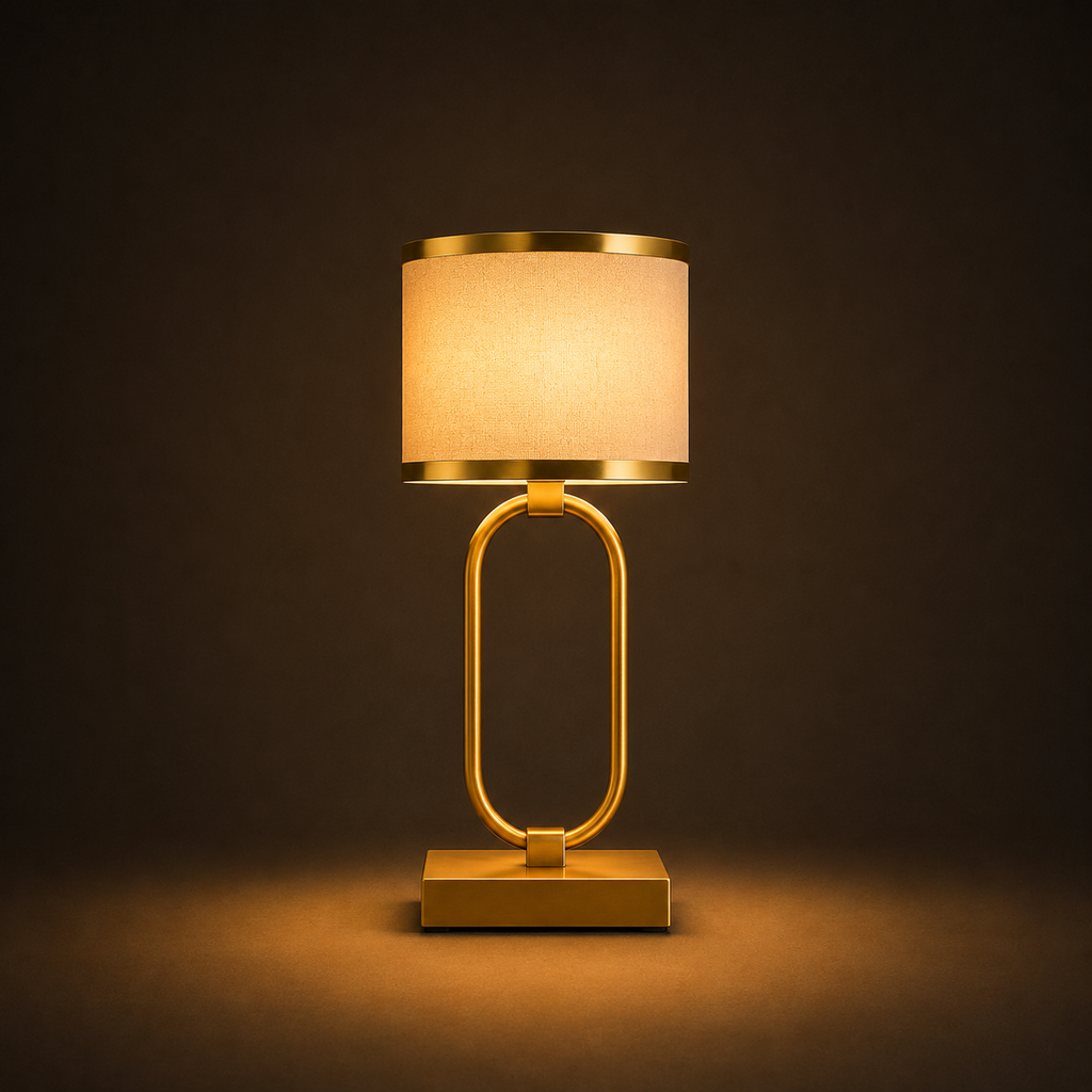 Fabric Table Lamp - Modern Bedside and Living Room Lamp