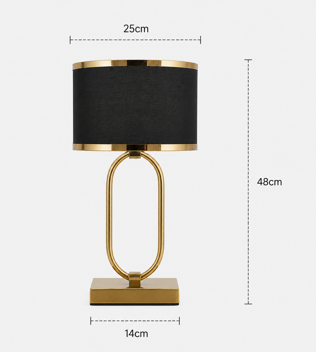 Fabric Table Lamp - Modern Bedside and Living Room Lamp