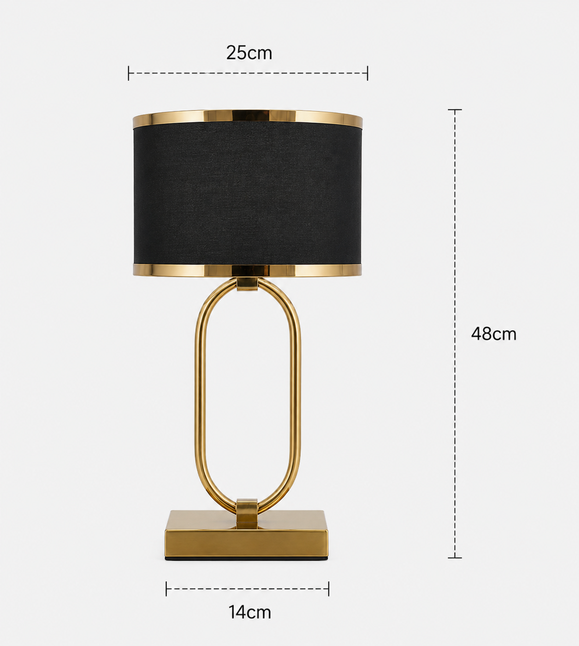 Fabric Table Lamp - Modern Bedside and Living Room Lamp