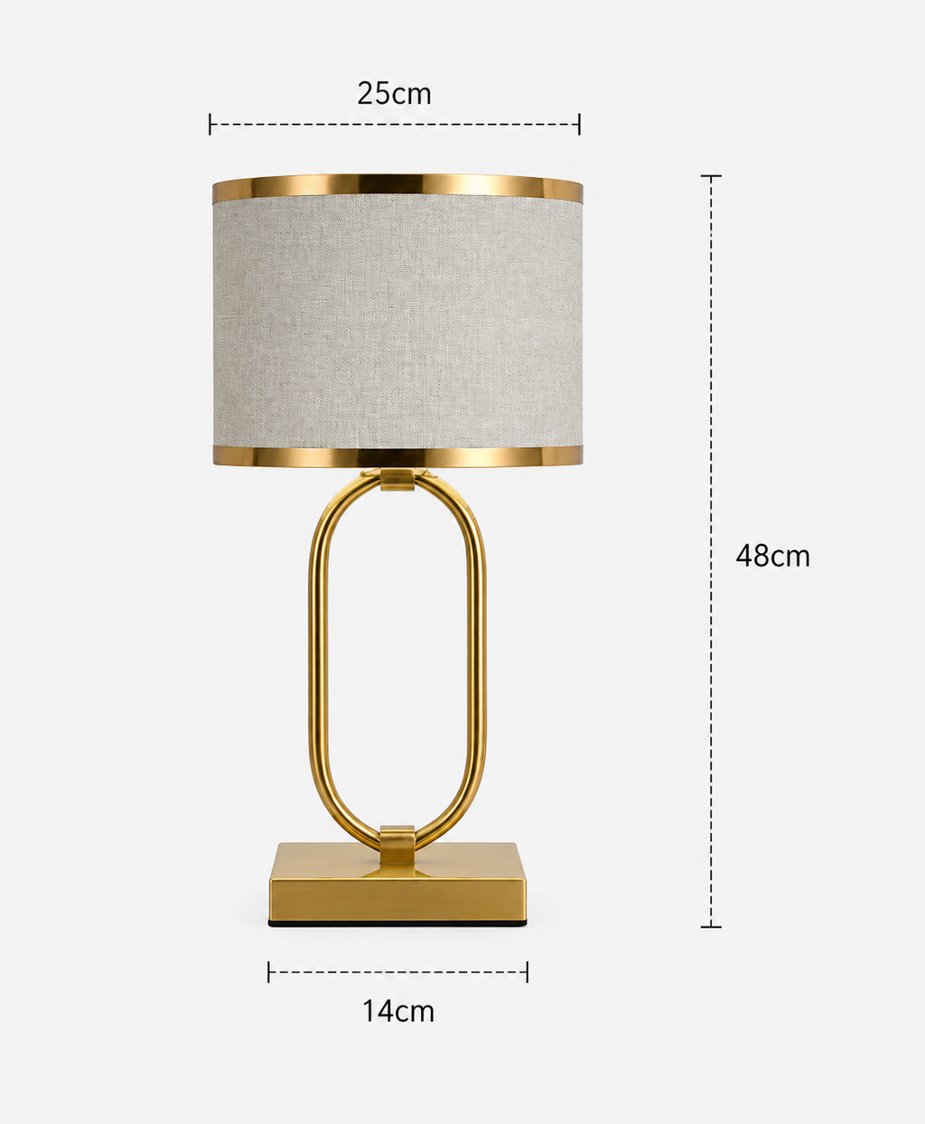 Fabric Table Lamp - Modern Bedside and Living Room Lamp