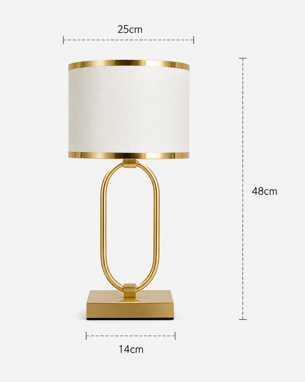 Fabric Table Lamp - Modern Bedside and Living Room Lamp